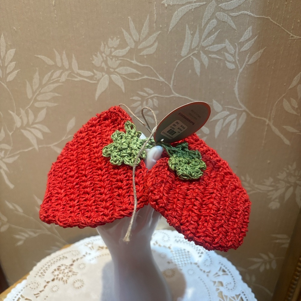 Anthropologie Ischia Woven Tomato 🍅 Coasters 🍅 Set of 2